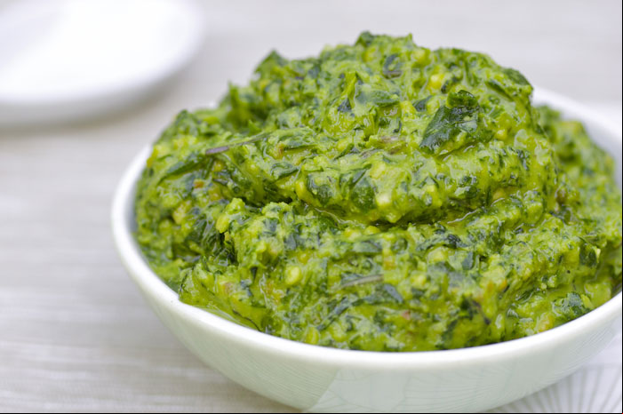 Asian pesto from the chopping black